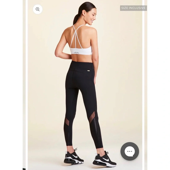 NWT $110 Alala Heroine Tight Leggings - Cropped High Waisted Pants Black Liquid - Picture 6 of 12